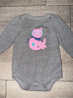 Circo’s Grey Cat Baby Bodysuit